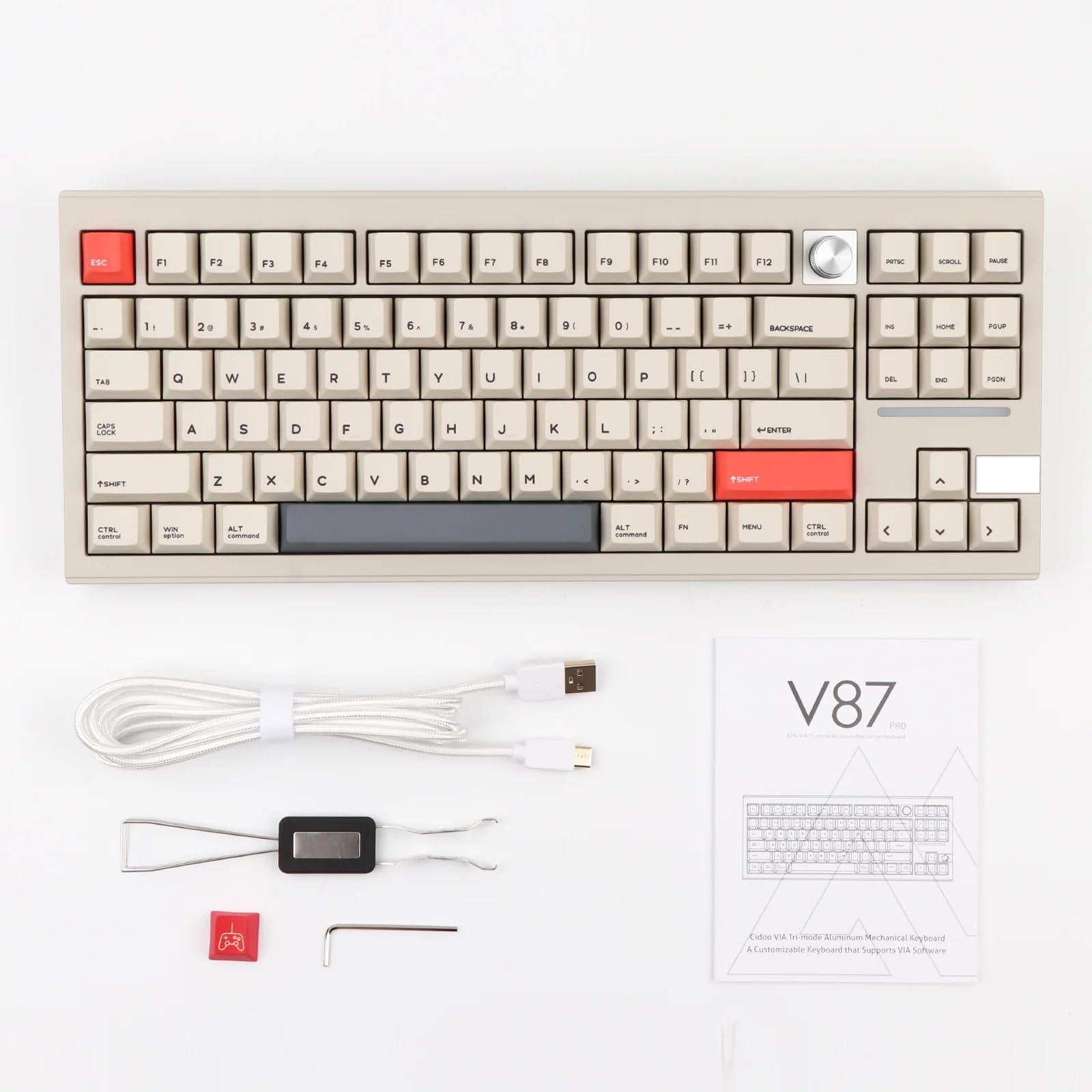 Amazon | CIDOO V87 メカニカルキーボード | トリプルモード
